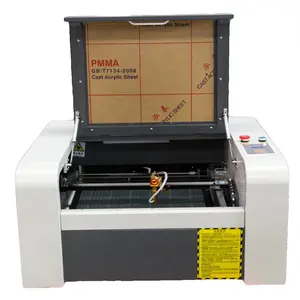 Máquina de corte láser y grabado de cuero con piezas usb, plexiglás, co2, 4040, 40w, 400x400, precio barato de fábrica