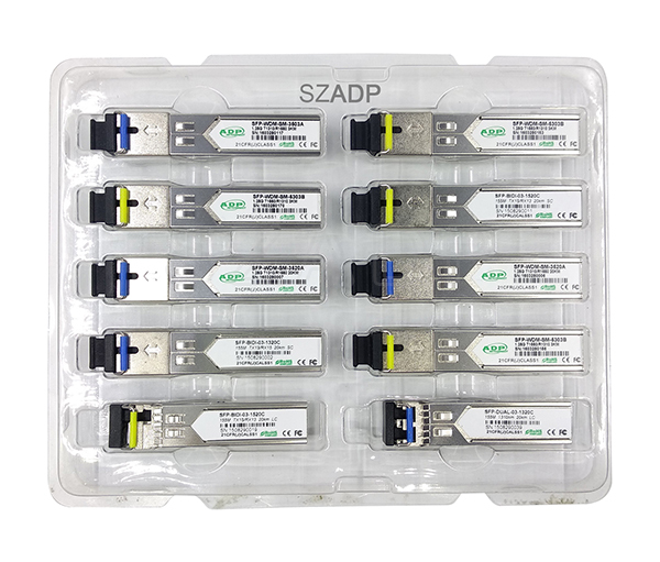 SFP+ Optical Module Duplex LC 1270/1330 SFP Single-fiber 10 Gigabit 10G Range 1310nm/1550nm Transmission 20KM/60KM Fiber Module