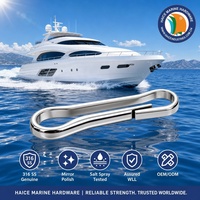 Nouvelle mousquetelle simple en acier inoxydable 316 pour marine, 30 mm, pour porte-clés, carte d'identité, accessoires de quincaillerie pour yacht et bateau