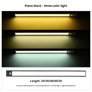 运动感应 <span class=keywords><strong>LED</strong></span> 灯带 可调光 超亮 USB 可充电 无线粘贴式夜灯 适用于楼梯、台阶、衣柜 - Product Image 6