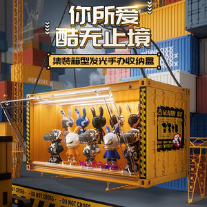 Vitrine en <span class=keywords><strong>plastique</strong></span> Offre Spéciale pour collections de figurines d'<span class=keywords><strong>action</strong></span> avec porte planificateur de stockage à domicile organisateur de stockage de jouets avec lumière - Product Image 1