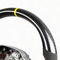 Volant sport à trois branches en cuir et fibre de carbone Feixiang pour Volkswagen Amarok Golf 5/7 GTI MK7 Polo Passat CC R-Line