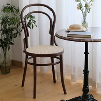 Chaise de salle à manger en bois massif, dossier Thonet Ton 14, style vintage, style japonais Wabi-sabi, style luxueux, chaise pour usage domestique