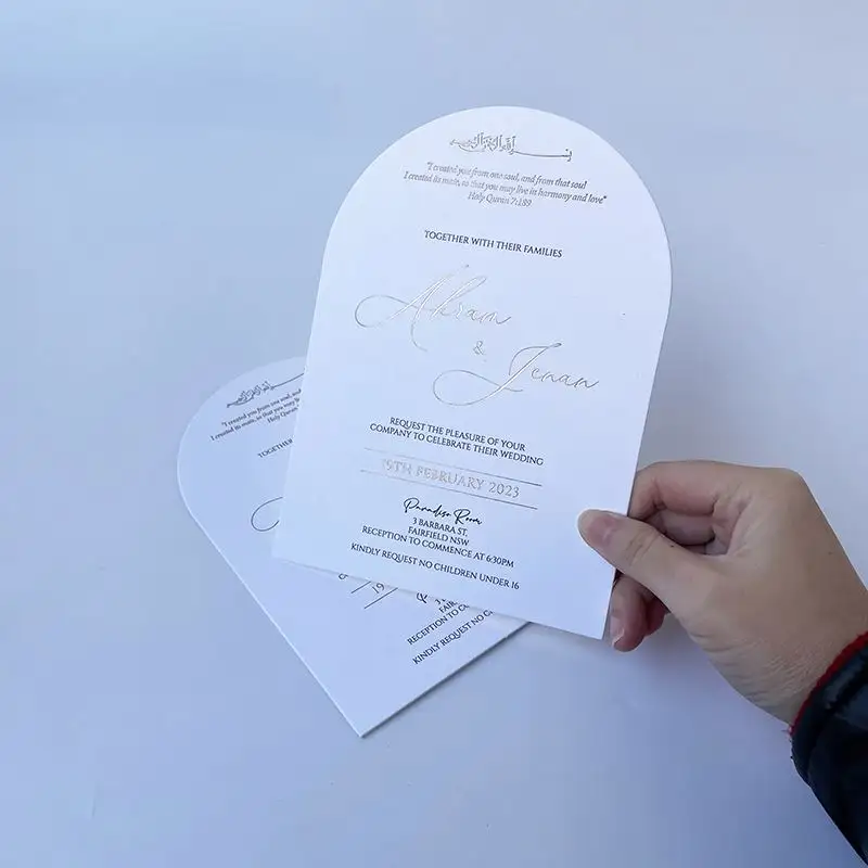 بطاقة دعوة زفاف مخصصة قابلة لإعادة التدوير بطاقات دعوة زفاف نيبالي إسلامية