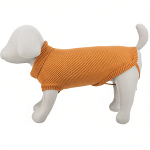 Pull pour chien style urbain, couleur rouille, taille L (60 cm), vêtements tricotés pour animaux de compagnie - Product Image 2