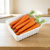 Barquette alimentaire jetable en plastique PP personnalisée pour fruits, légumes, produits d'épicerie, desserts, emballage, conteneur