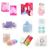 Puff de polvo de maquillaje de dedo Mini esponja de maquillaje PU Puff de polvo suave
