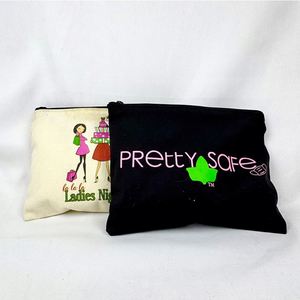 Wholesale Customized Canvas Zipper Fashion Portable Eco-Friendly <b>Foldable</b> Cosmetic <b>Bag</b> Cartoon Personalize Design <b>Beach</b> Pouch - Product Image 3