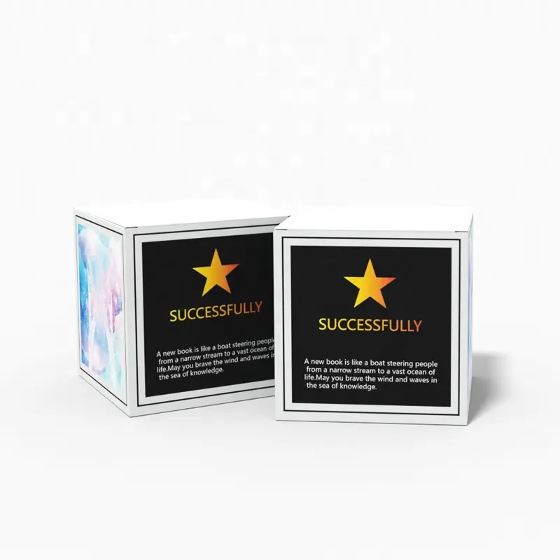 Customized Cosmetic Product Packaging Box White Cardboard Cosmetic Box Star Colorful Candle Gift Box For Face Cream