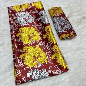 2025 beauté Jacquard <span class=keywords><strong>soie</strong></span> cire vêtements africain Satin rideau robes de mariée imprimer matériel tissu tissé 100% <span class=keywords><strong>soie</strong></span> léger - Product Image 1
