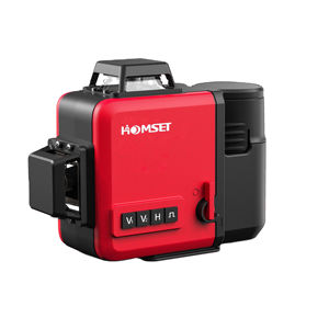Homset เลเซอร์ 12 เส้นลําแสงสีเขียวพร้อมรีโมทคอนโทรล ระดับเลเซลข้ามเส้นแนวนอนและแนวตั้ง - Product Image 1