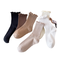 Chaussettes antidérapantes personnalisées en coton, motif dessin animé, écologiques, séchage rapide, ODM, pour jeunes et adultes, Pilates, broderie mignonne, couleur Matcha