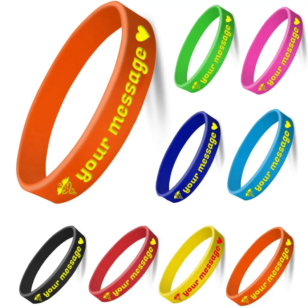 Promotional High Quality Silicone Wristband Custom Silicone Bracelet Wristbands With Logo design variety rubber bracelet