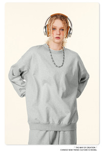 Sweat-shirt à capuche surdimensionné pour homme, 100% coton, tissu éponge français, couleur unie, logo personnalisé, pull décontracté, vêtements d'hiver - Product Image 2