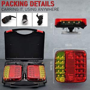 Nouvelles lumières de <span class=keywords><strong>remorque</strong></span> LED magnétiques <span class=keywords><strong>sans</strong></span> fil arrière 12V Orange Brightway - Product Image 4