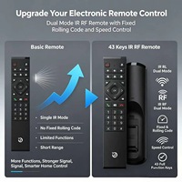 Télécommande sans fil IR RF personnalisée en usine, 43 touches, code fixe et code roulant, contrôle de vitesse, OEM ODM pour appareils électroniques