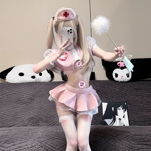 Lingerie Sexy <span class=keywords><strong>Taglie</strong></span> <span class=keywords><strong>Forti</strong></span> da Infermiera, Uniforme Provocante con <span class=keywords><strong>Seno</strong></span> Scoperto, Tempting No-Undressing Pure Desire Princess ODM - Product Image 3