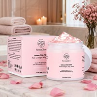 Masque en gelée de collagène rose PDRN ADN de saumon hydratant, repulpant, raffermissant, éclaircissant, réparateur de la peau, anti-âge, masque de nuit pour le visage