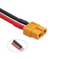 Connecteur femelle XT60 anti-étincelles plaqué or, câble en silicone souple 12AWG, fil résistant aux hautes températures pour batterie RC
