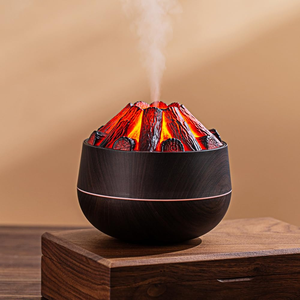 New Mini Ultrasonic Humidifier Flame Volcano Aroma <b>Diffuser</b> <b>for</b> Household <b>Essential</b> <b>Oil</b> Humidifier - Product Image 1