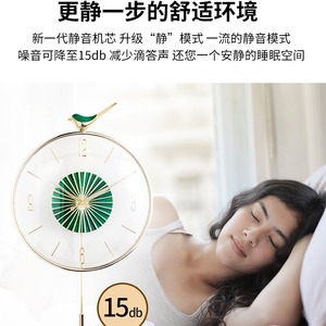 Creative Wall <b>Clock</b> Round Analog <b>Battery</b> Powered Pendulum Living Room Decoration Nordic Style - Product Image 2