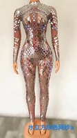 Combinaison scintillante pour femmes, justaucorps de danse élégant, vêtements de Performance de scène pour femmes, Sexy, Club, fête, moulante, combinaison une pièce