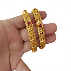 Attractive Premium Quality Gold Plated Brass Moissanite Beautiful Bangle For Women <b>And</b> girls Wedding Wear Collection - Product Image 2