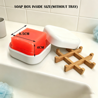 Boîte à savon en fibre de bambou biologique naturelle avec couvercle Porte-savon de voyage pour salle de bain Conteneur Logo Marque Titulaire de l'état corporel