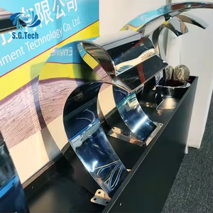 2026 Stainless Steel 304 Interior Decoration <b>Garden</b> Waterfall Blade Cascade Spillway Water <b>Feature</b> Wall With LED Light Fountain - Product Image 3