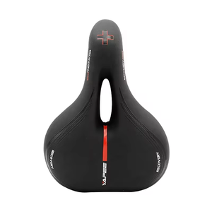 Selle de vélo VTT avec zone de soulagement centrale, coussinets en cuir pour la ventilation et la sécurité, imperméable, pour vélos de montagne et de route - Product Image 1