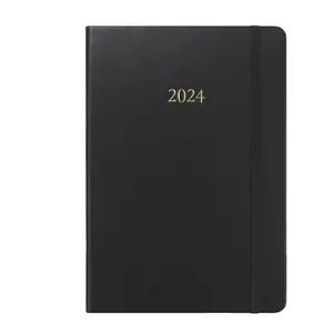 Berikan desain karya seni Anda sendiri kulit kustom hitam 365 harian jurnal 2024 halaman kalender harian sehari