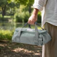 Bolsa para Entierro de Mascotas al por Mayor, Gris, Elegante, para Cremación y Entierro, de Tela No Tejida, para Memoriales y Funerales de Perros