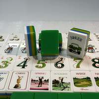 Jeu de Mahjong Américain Moderne Thème Golf avec Tuiles de Mahjong en Acrylique Pliables et Personnalisées, en Stock, Prêt à Expédier