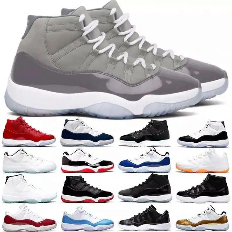 nike air jordan 11 retro cool grey Basketball Shoes Mens Womens LOW CONCORD Space Jam Gown Trainers Sneakers