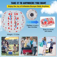 Ballon de bumper gonflable 1,2 m (4 pi) 1,5 m (5 pi) de diamètre, ballon de football à bulles, jouet gonflable, jeux sportifs pour adultes et enfants