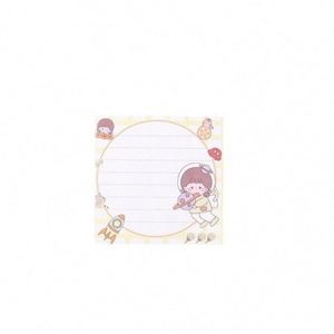 4pcs Cute <b>Memo</b> <b>Pads</b> Cartoon Non-Sticky Sticky Notes No Glue Thick Creative Notebooks Elementary School Students Girls Study - Product Image 2