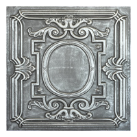 Plaques de plafond en PVC imitation étain 2x2 pieds, gaufrées, étanches, pour murs intérieurs de cafés, bars, hôtels, ignifuges, livraison incluse
