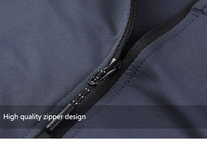 เสื้อกันหนาวกีฬาวิ่งสะท้อนแสงคอเสื้อแบบ100% ผ้าโพลีเอสเตอร์แห้งเร็วรัดรูปมีลายพิมพ์แบบระเหิด - Product Image 4