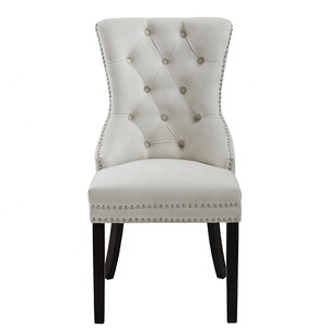 <span class=keywords><strong>Sillas</strong></span> de Comedor Modernas de Lujo con Respaldo Alto, Tapizadas en Terciopelo, Blancas, Individuales, para Restaurante - Product Image 2