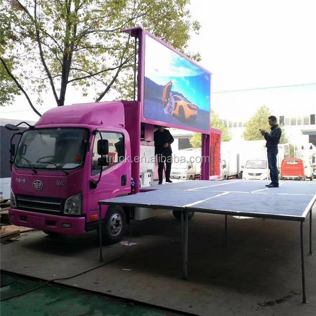 4x2 Led Advertising Truck Mobile Led Screen Vehicle Mobile Stage Vehicle for Sale