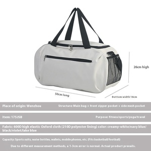 Sac de sport élégant pour hommes femmes grande capacité <span class=keywords><strong>toile</strong></span> impression gratuite simple épaule <span class=keywords><strong>basket</strong></span> Yoga sport voyage Logo à la mode - Product Image 3