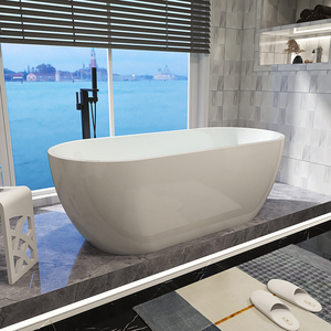 Baignoire autoportante <span class=keywords><strong>en</strong></span> acrylique à surface solide, mini trempage intelligent, petit <span class=keywords><strong>couple</strong></span>, <span class=keywords><strong>massage</strong></span>, <span class=keywords><strong>spa</strong></span>, lune, WTM-02538 - Product Image 3