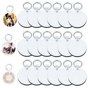 MDFSUB Printable Photo Gifts Double Side High Quality Customized Circle Blank Sublimation Round Shape Wood MDF Keychain