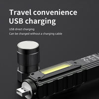 Lampe de poche Rechargeable Usb aimant flexible rotation de 90 degrés lampe de travail Led Cob torche de plongée phare
