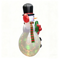 2,4 m Led Light aufblasbare Weihnachten Schneemann Premium Polyester Schneemann Outdoor Yard Rasen Garten für Weihnachten Party Dekoration