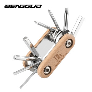 BG-9850 Acier allié 45CR Forgé Tournevis 8-en-1 Clé T25 Mini <span class=keywords><strong>Outil</strong></span> combiné pour vélo <span class=keywords><strong>Outil</strong></span> <span class=keywords><strong>multifonction</strong></span> à élastique - Product Image 6