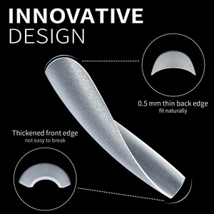 240pcs Extra <span class=keywords><strong>Long</strong></span> Frosted Nail Capsules Couverture Complète Stiletto Coffin Français Faux Faux Soak Off Gel Nail Tips Acrylique Press on - Product Image 6