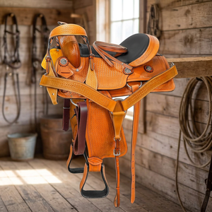 Selle d'équitation western en cuir naturel 100% de haute qualité, écologique, vente en gros, Cosmico Ventures - Product Image 3