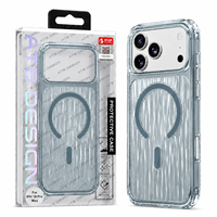Étui de téléphone brillant ATB OEM ODM pour iPhone 18 Pro Max, coque de téléphone semi-transparente ondulée, TPU PC, antichoc, magnétique