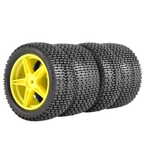 4pcs 1/10 <span class=keywords><strong>Buggy</strong></span> 85mm bánh xe cao su lốp rim Set 12mm Hex Hub Kyosho Tamiya tt02b RC off road xe Crawler HPI <span class=keywords><strong>HSP</strong></span> 94166/94106 - Product Image 4